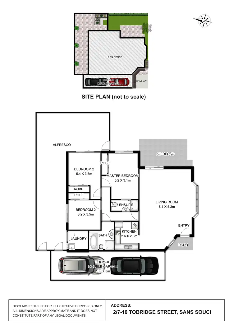 Floorplan of Homely villa listing, 2/7 Tonbridge Street, Sans Souci NSW 2219