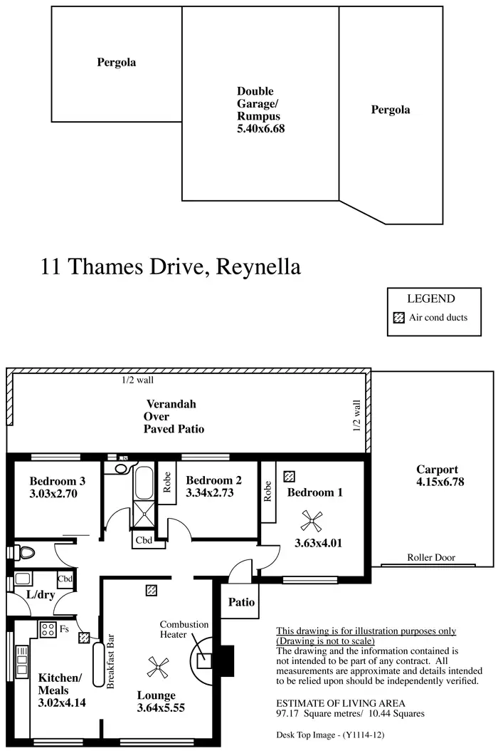 Floorplan of Homely house listing, 11 Thames Drive, Reynella SA 5161