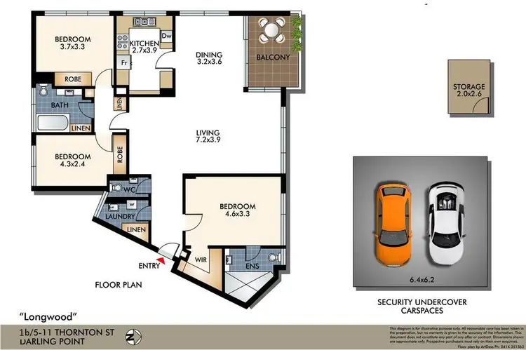 Floorplan of Homely apartment listing, 1B/5-11 Thornton Street, Darling Point NSW 2027