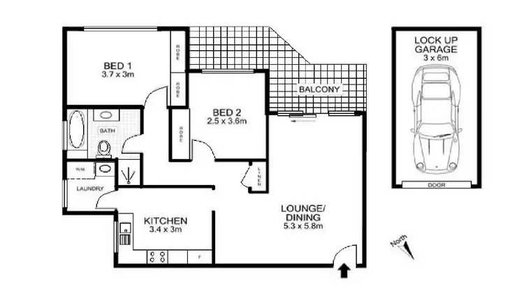 Floorplan of Homely apartment listing, 8/52 VICTORIA STREET, Werrington NSW 2747