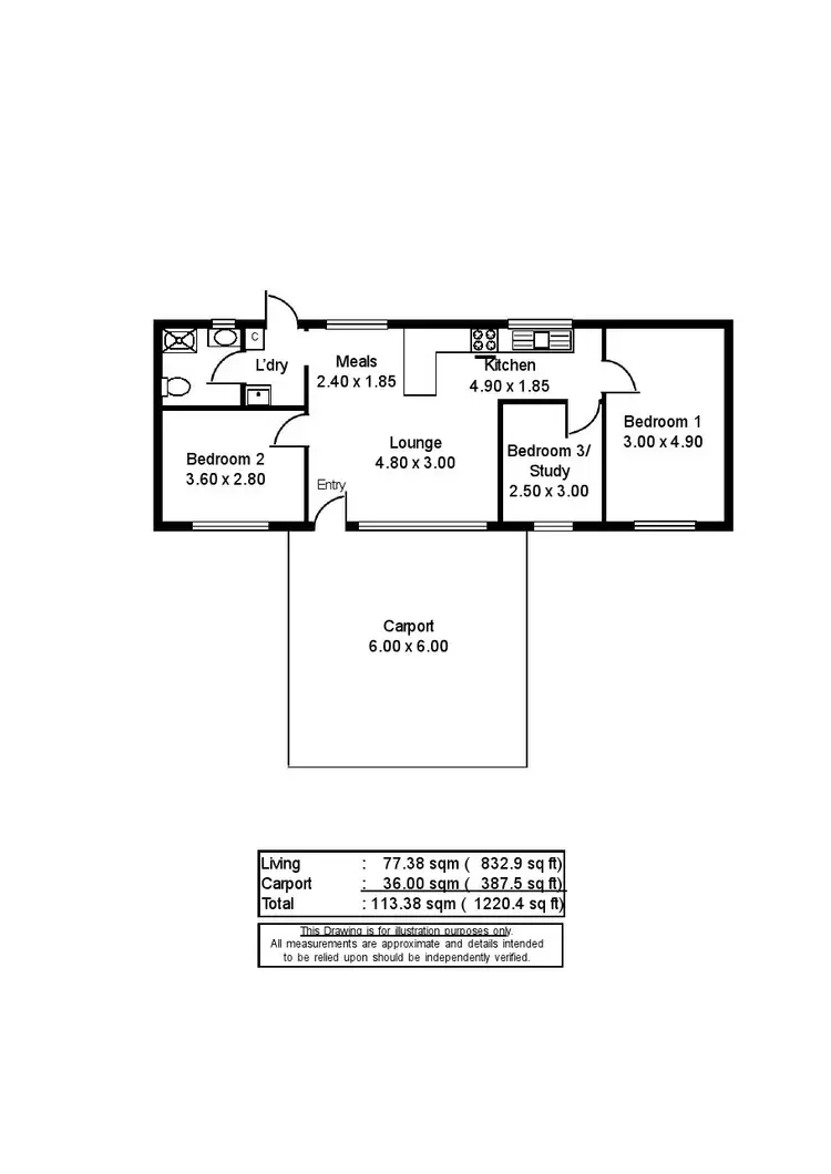 Floorplan of Homely house listing, 7 Elm Street, Murray Bridge SA 5253