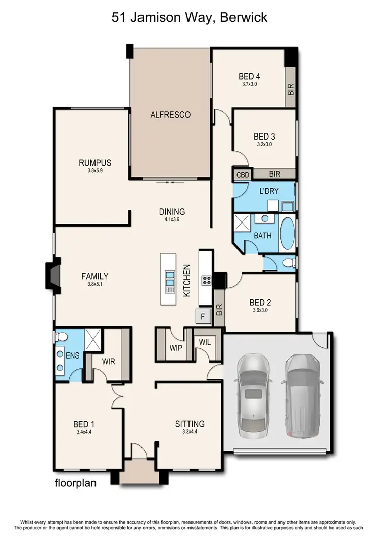 Floorplan of Homely house listing, 51 Jamieson Way, Berwick VIC 3806