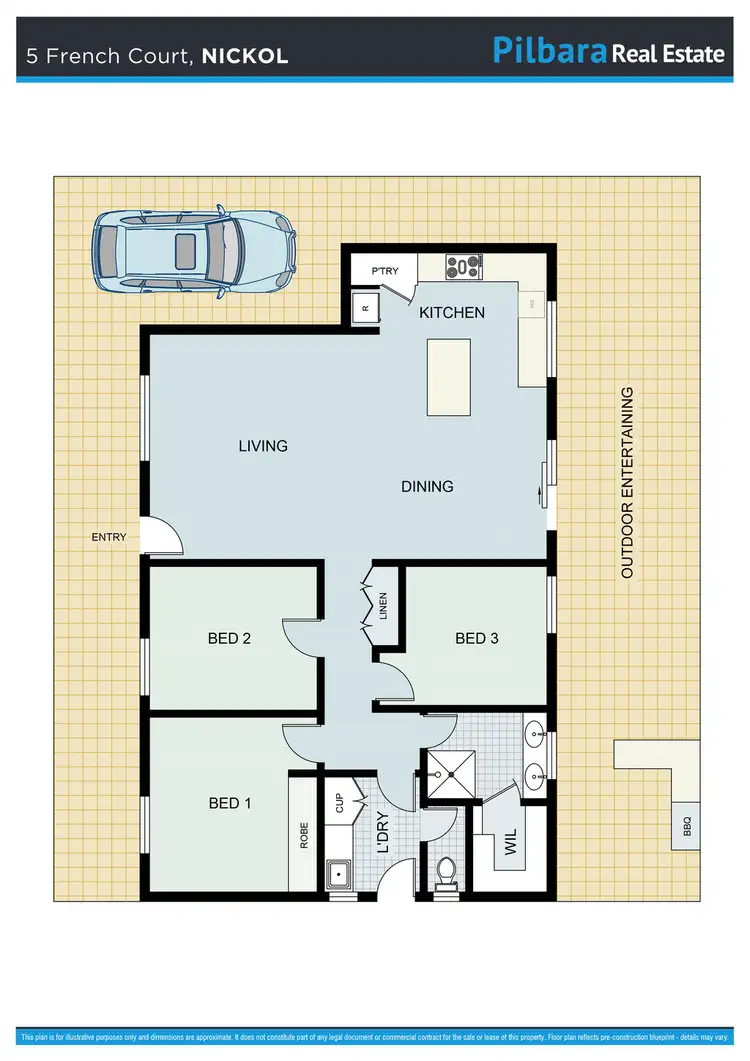 Floorplan of Homely house listing, 5 French Court, Nickol WA 6714