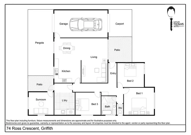 Floorplan of Homely house listing, 74 Ross Crescent, Griffith NSW 2680