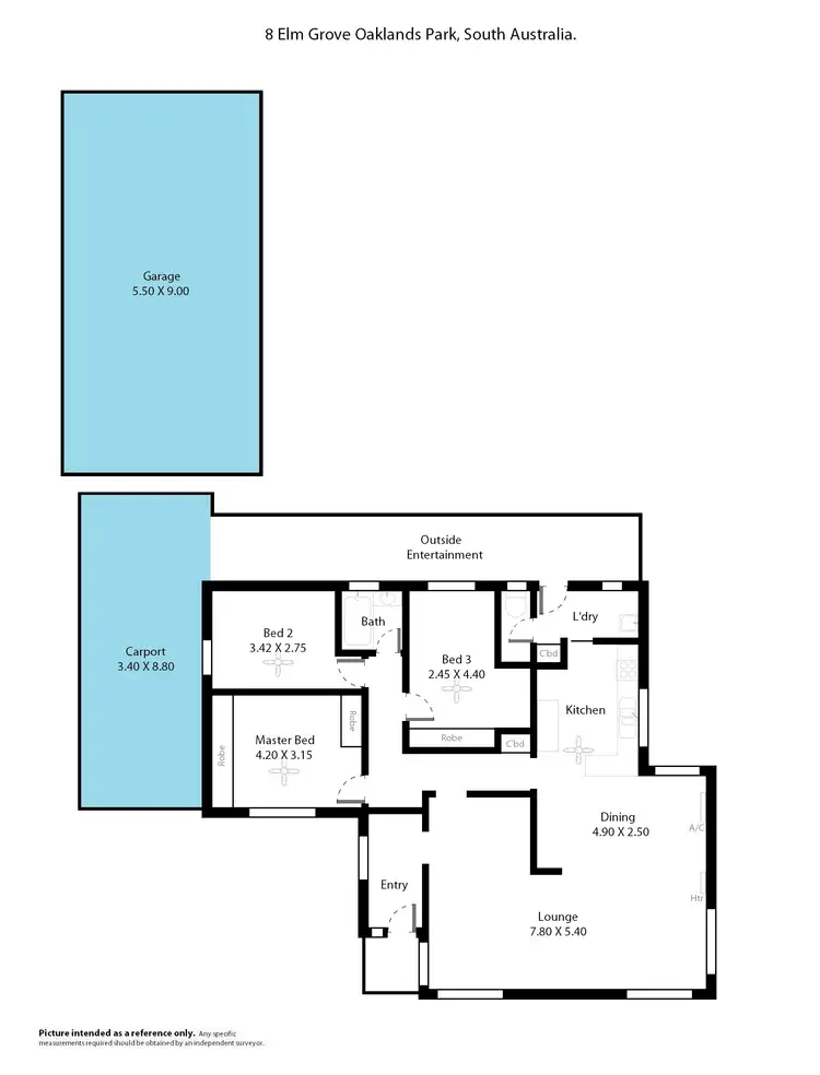 Floorplan of Homely house listing, 8 Elm Grove, Oaklands Park SA 5046