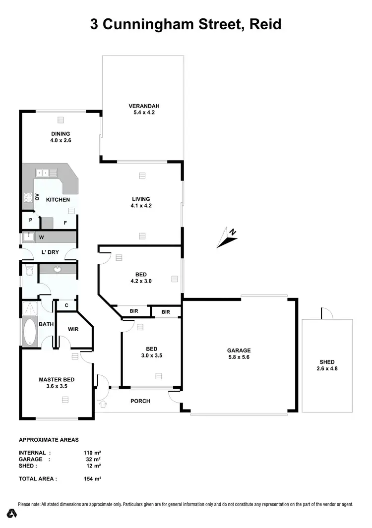Floorplan of Homely house listing, 3 Cunningham Street, Reid SA 5118