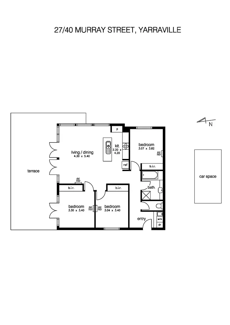 Floorplan of Homely unit listing, 27/40 Murray Street, Yarraville VIC 3013