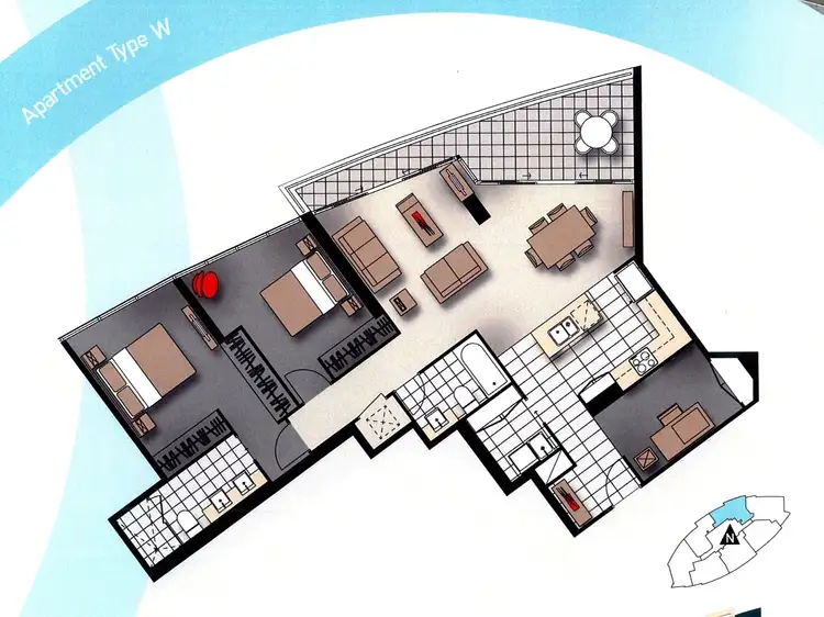 Floorplan of Homely apartment listing, 23607 5 Lawson Street, Southport QLD 4215