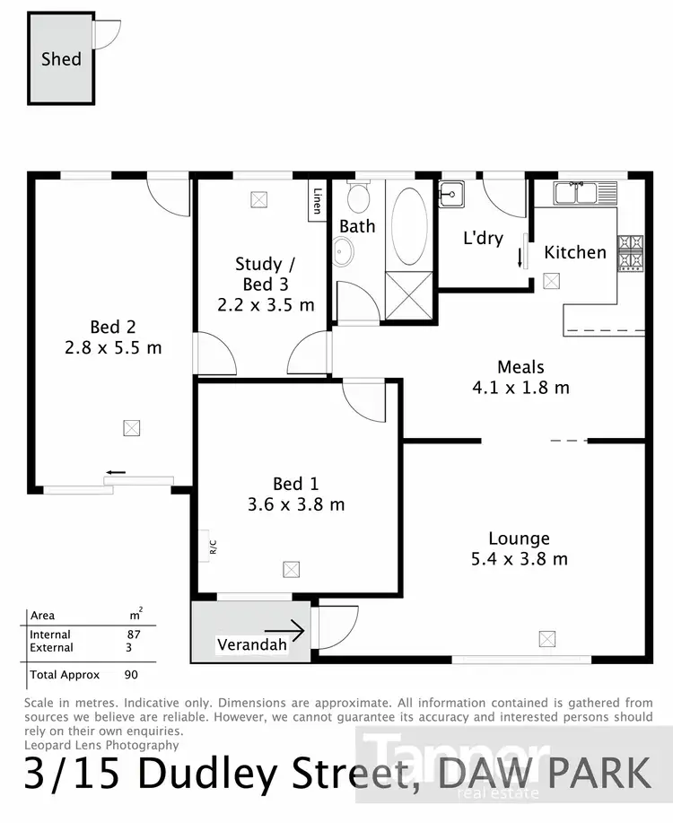 Floorplan of Homely unit listing, 3/15 Dudley Avenue, Daw Park SA 5041