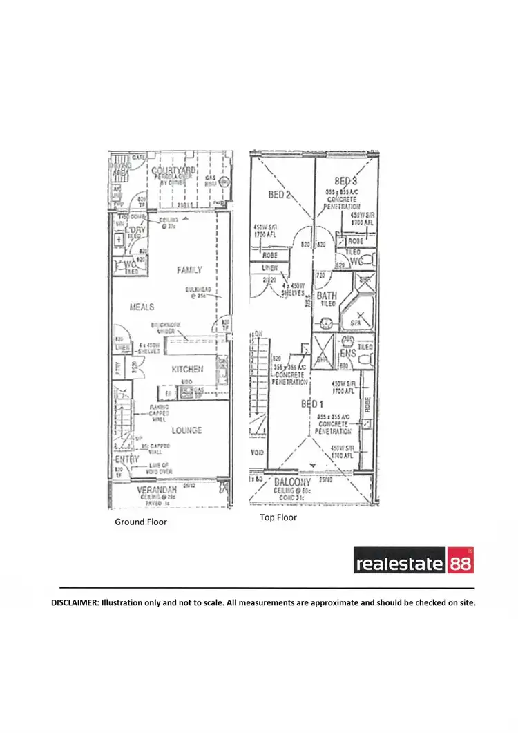Floorplan of Homely townhouse listing, 1B Stokes Way, East Perth WA 6004