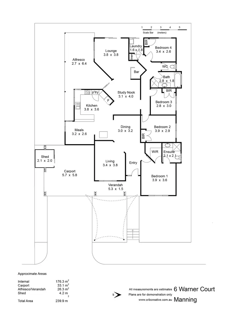 Floorplan of Homely house listing, 6 Warner Court, Manning WA 6152