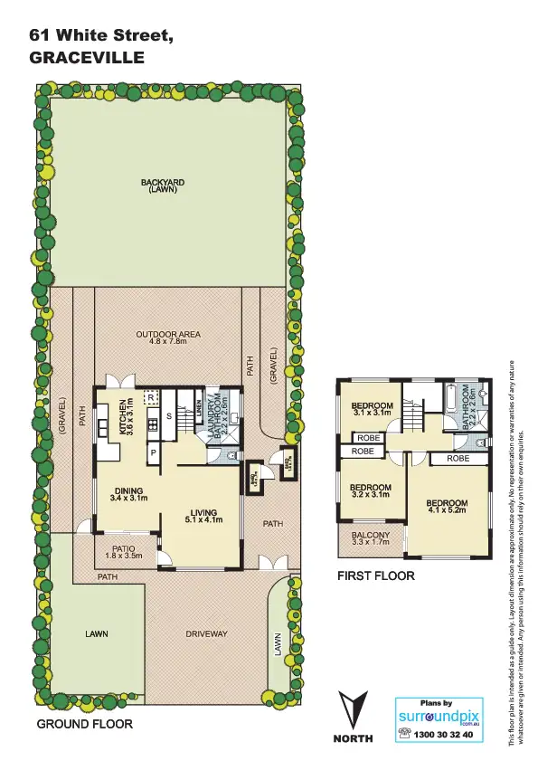 Floorplan of Homely house listing, 61 White St, Graceville QLD 4075