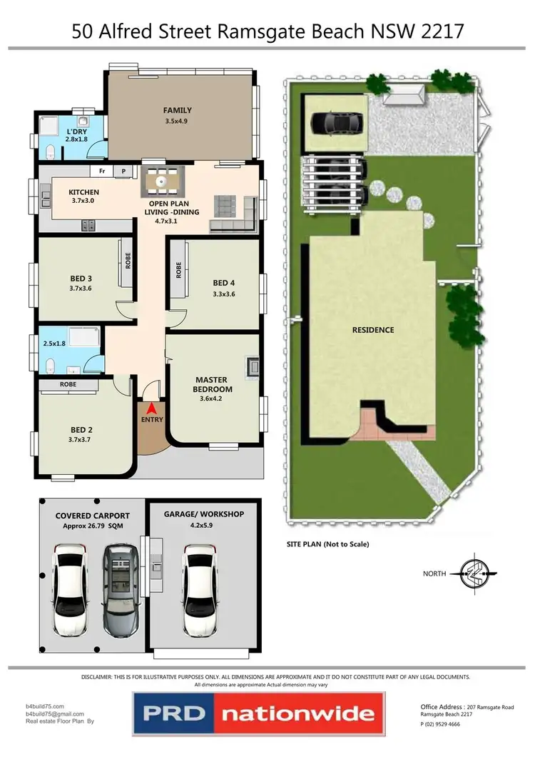 Floorplan of Homely house listing, 50 Alfred Street (Cnr Florence St), Ramsgate Beach NSW 2217