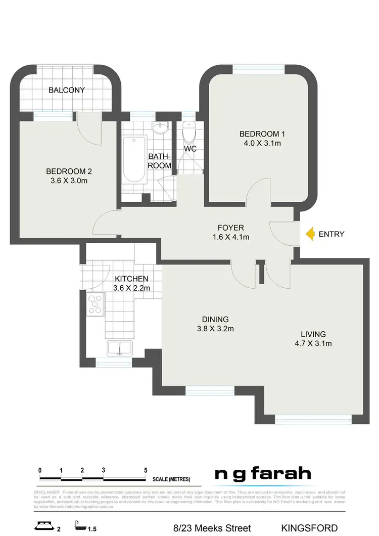 Floorplan of Homely apartment listing, 8/23 Meeks Street, Kingsford NSW 2032