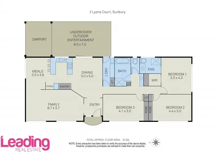 Floorplan of Homely house listing, 2 Lyons Court, Sunbury VIC 3429