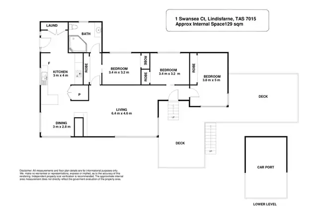 Floorplan of Homely house listing, 1 Swansea Court, Lindisfarne TAS 7015