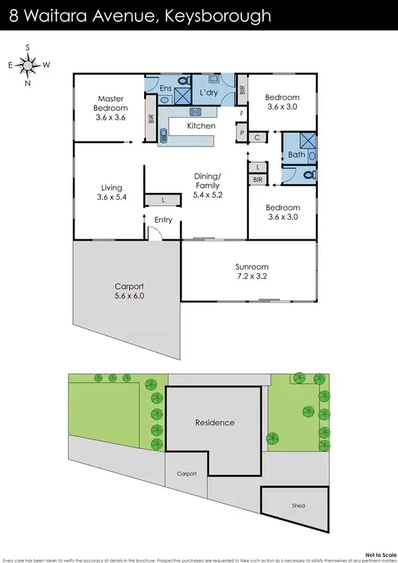 Floorplan of Homely house listing, 8 Waitara Avenue, Keysborough VIC 3173