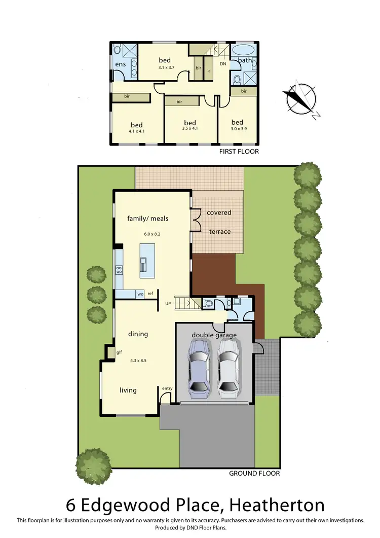 Floorplan of Homely house listing, 6 Edgewood Place, Heatherton VIC 3202