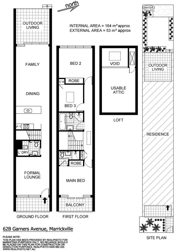 Floorplan of Homely house listing, 62B Garners Avenue, Marrickville NSW 2204