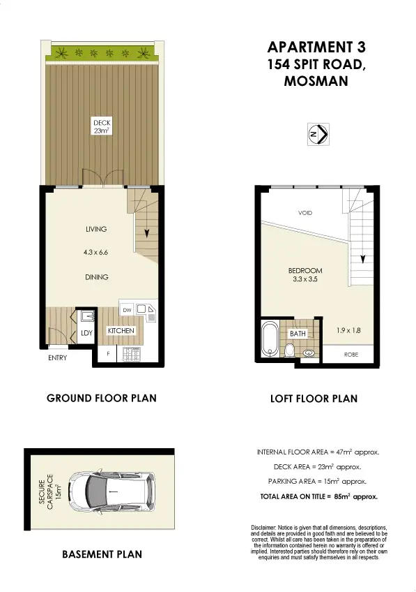 Floorplan of Homely apartment listing, 3/156 Spit Road (faces Mitchell Road), Mosman NSW 2088