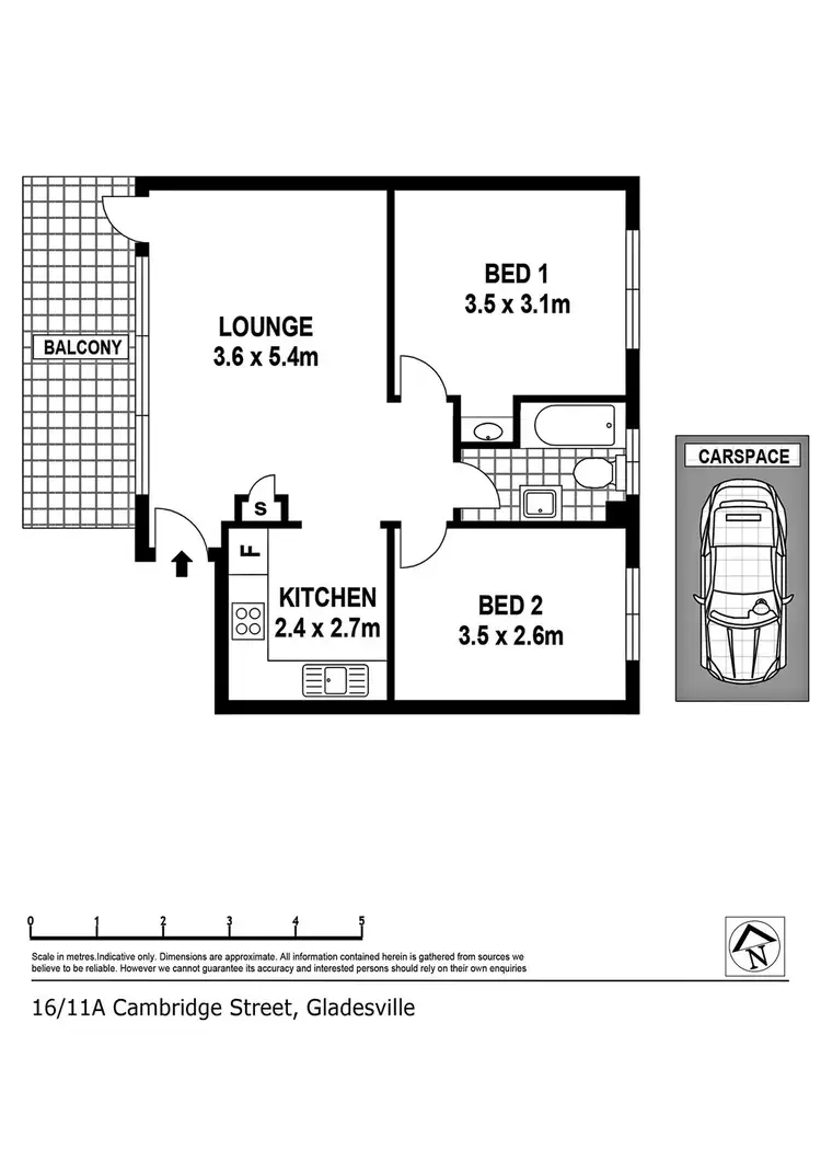 Floorplan of Homely apartment listing, 16/11A Cambridge Street, Gladesville NSW 2111