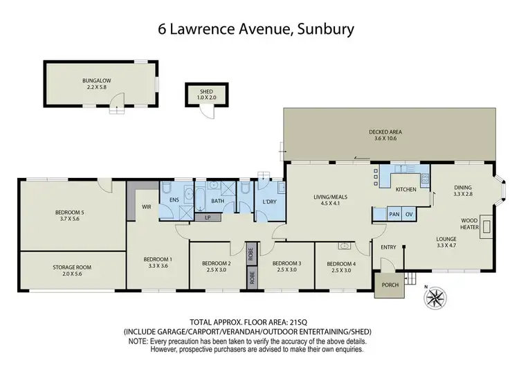 Floorplan of Homely house listing, 6 Lawrence Avenue, Sunbury VIC 3429