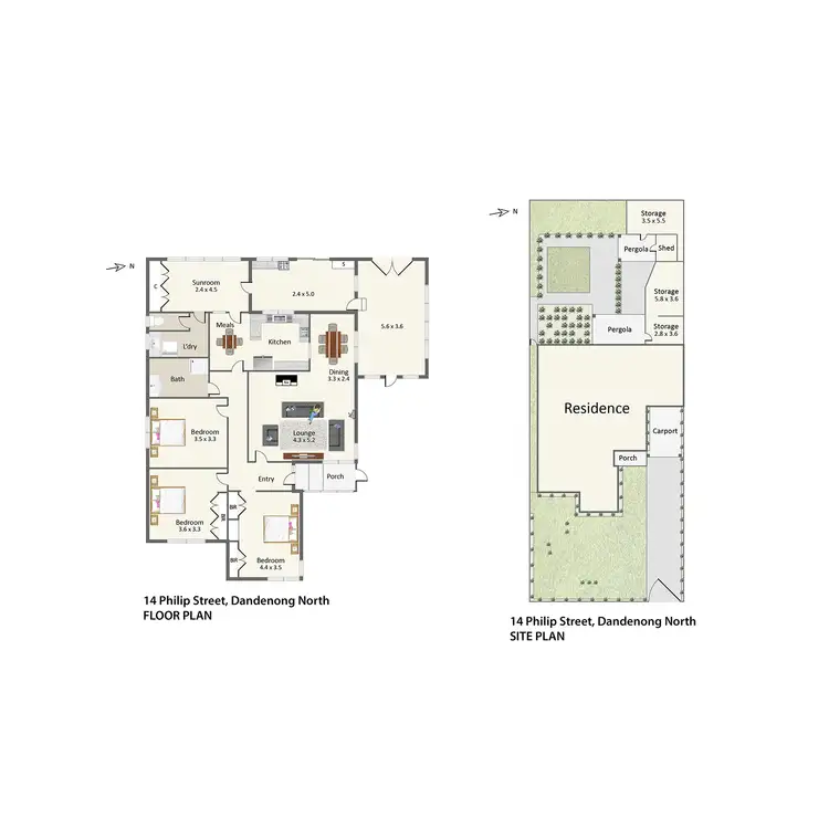 Floorplan of Homely house listing, 14 Philip Street, Dandenong North VIC 3175