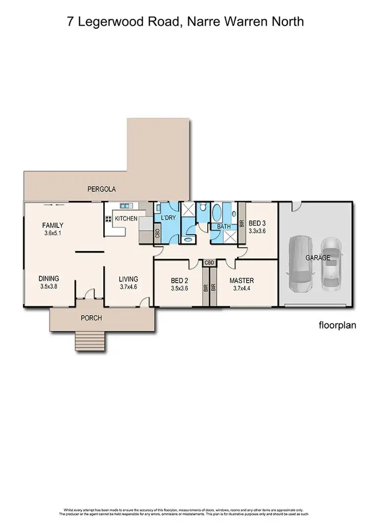 Floorplan of Homely house listing, 7 Legerwood Road, Narre Warren North VIC 3804