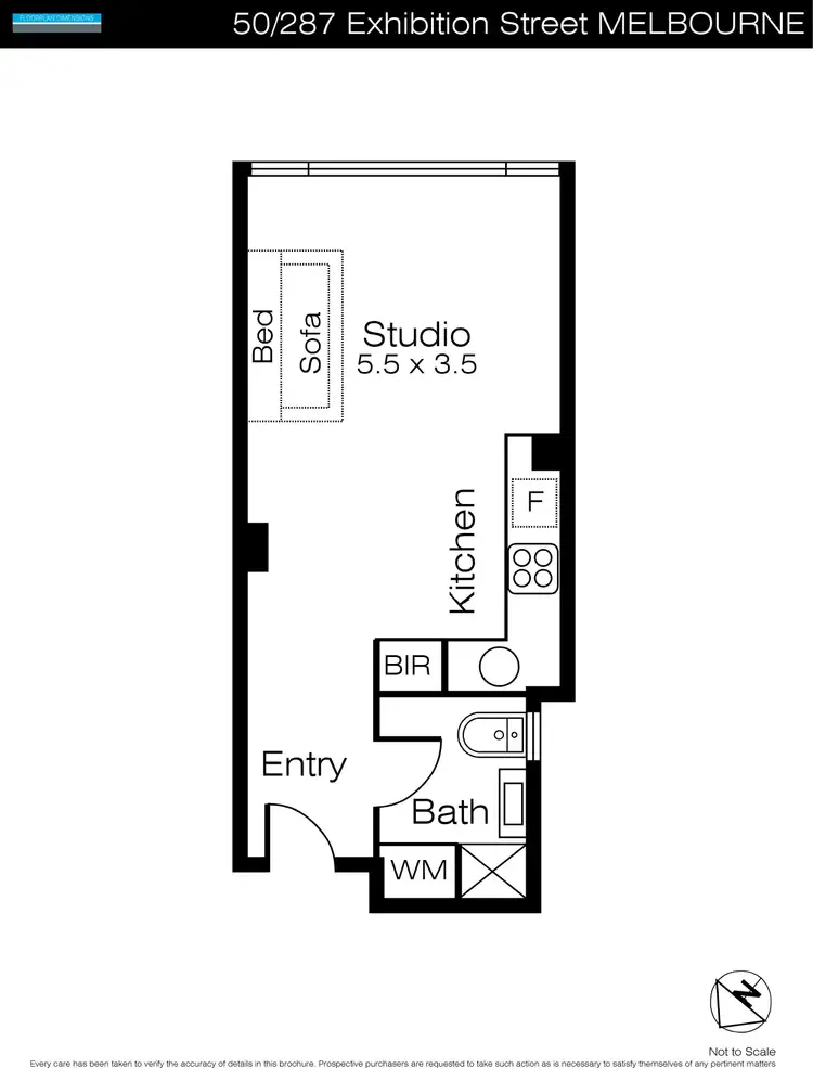 Floorplan of Homely apartment listing, 50/287 Exhibition Street, Melbourne VIC 3000