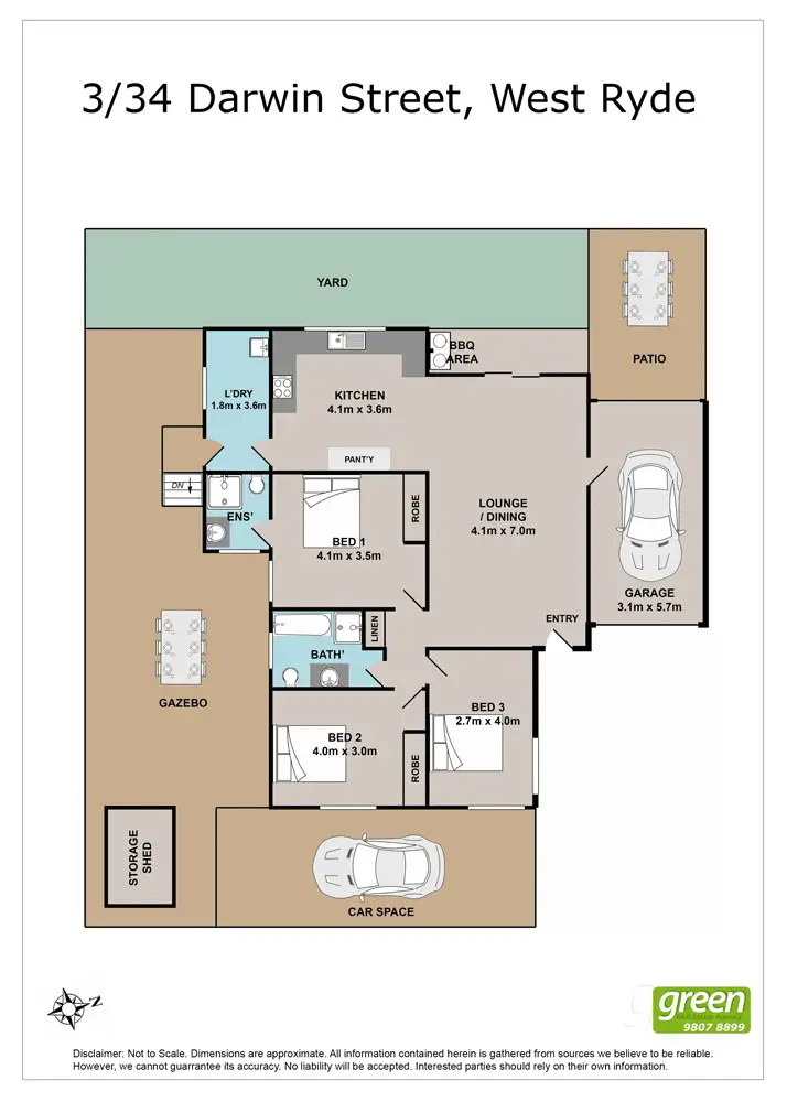 Floorplan of Homely villa listing, 3/34 Darwin Street, West Ryde NSW 2114