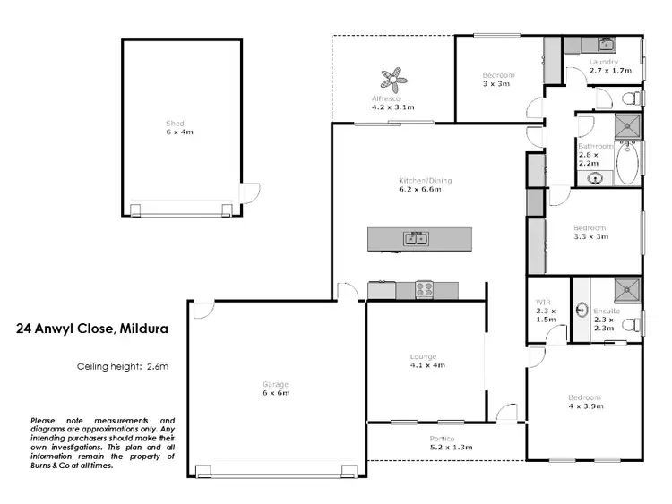 Floorplan of Homely house listing, 24 Anwyl Close, Mildura VIC 3500