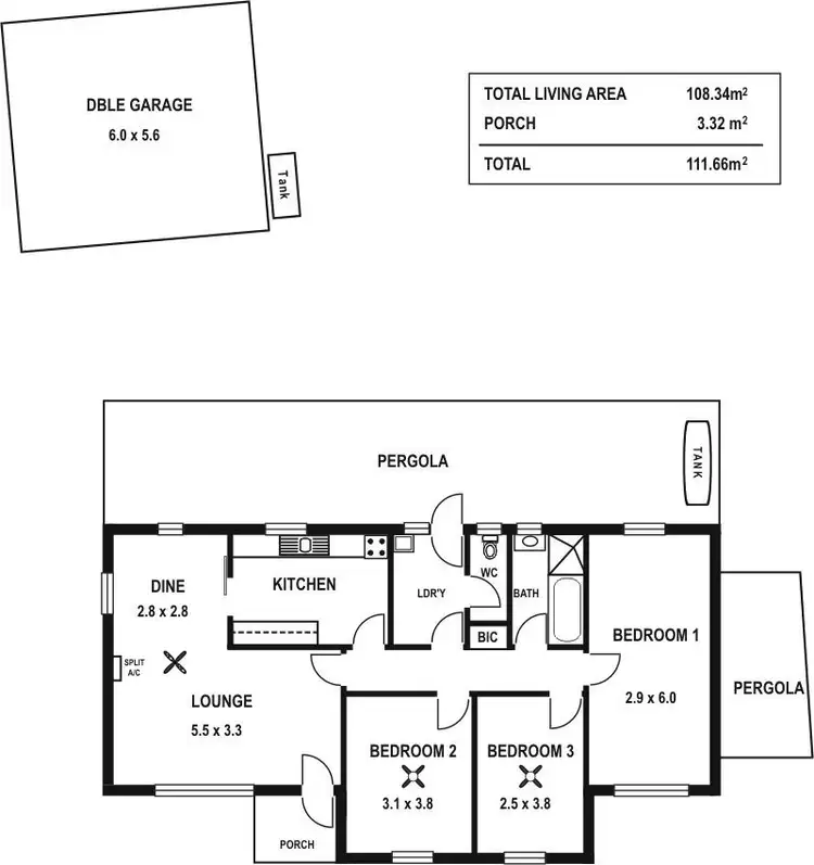 Floorplan of Homely house listing, 2 MAILEY CRES, Parafield Gardens SA 5107