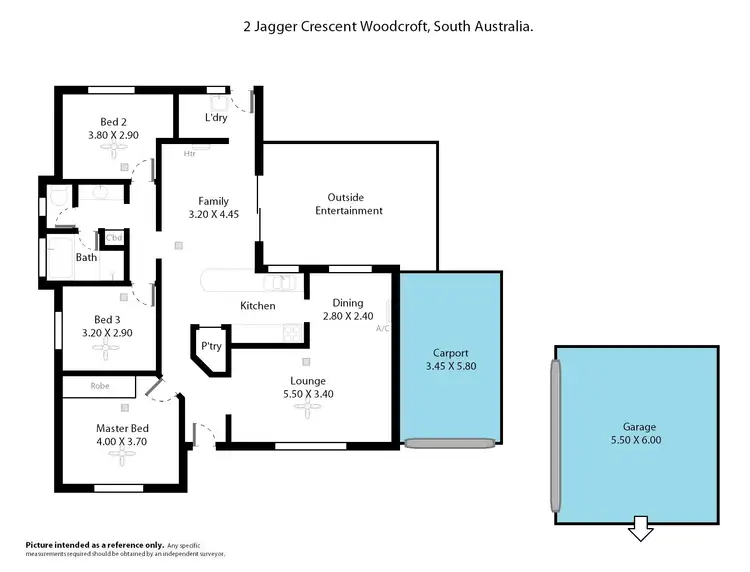 Floorplan of Homely house listing, 2 Jagger Crescent, Woodcroft SA 5162