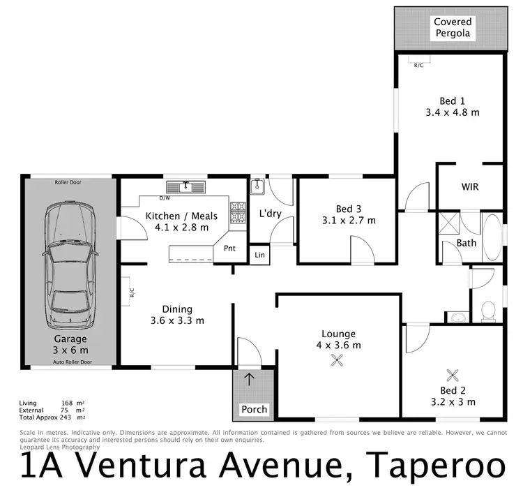 Floorplan of Homely house listing, 1a Ventura Avenue, Taperoo SA 5017