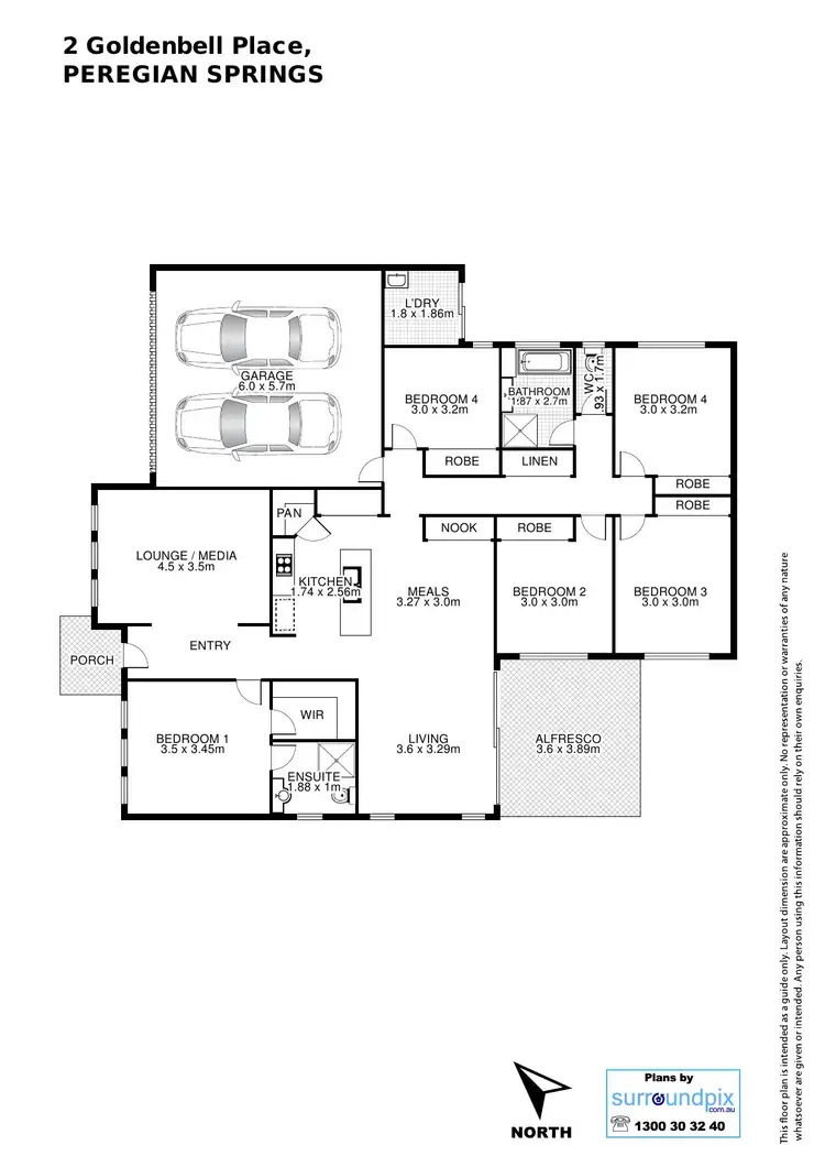Floorplan of Homely house listing, 2 Goldenbell Place, Peregian Springs QLD 4573