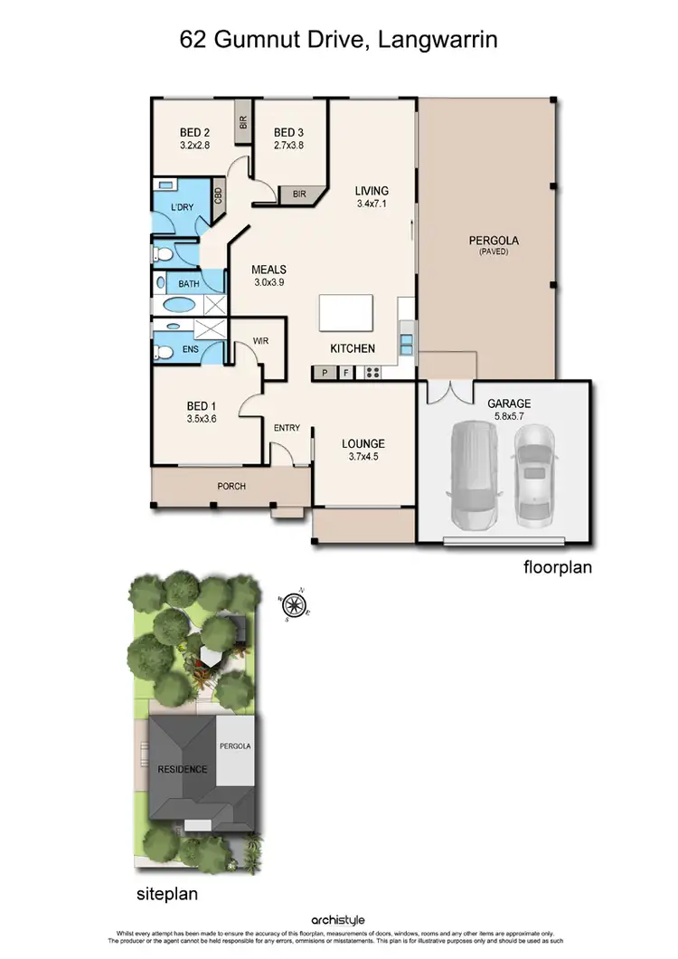 Floorplan of Homely house listing, 62 Gum Nut Drive, Langwarrin VIC 3910