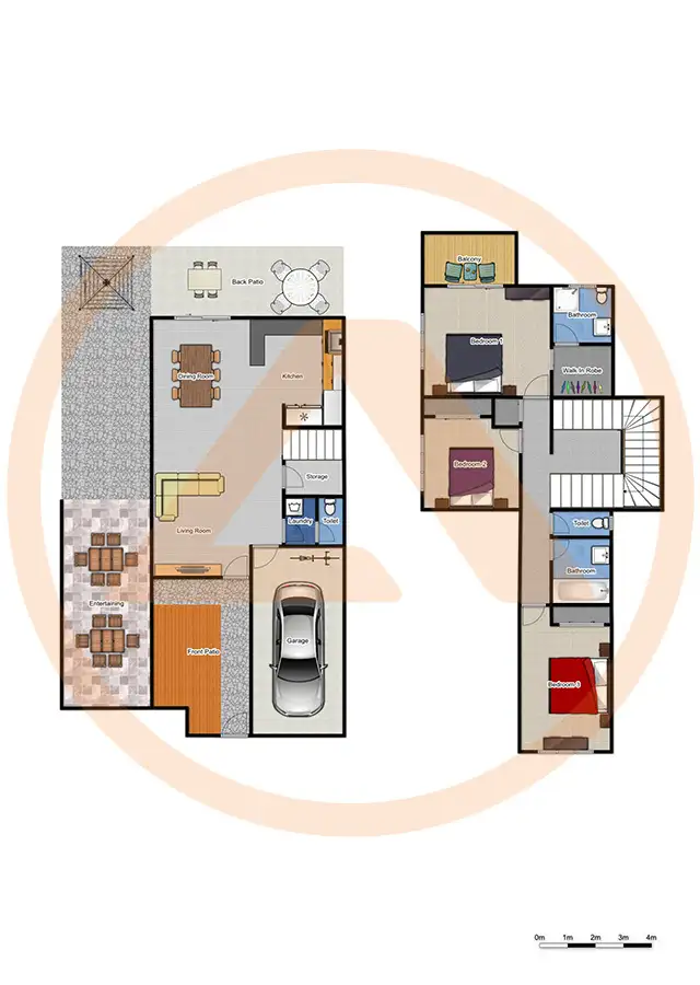 Floorplan of Homely townhouse listing, 4/15 San Mateo Blvd, Eight Mile Plains QLD 4113