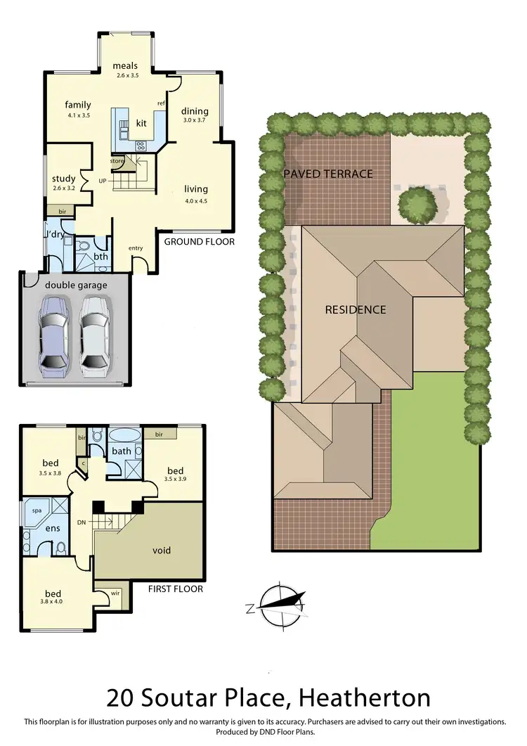 Floorplan of Homely house listing, 20 Soutar Place, Heatherton VIC 3202