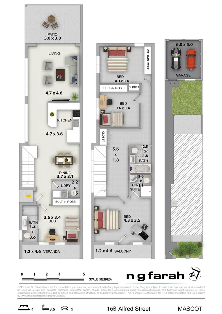 Floorplan of Homely terrace listing, 16B Alfred Street, Mascot NSW 2020