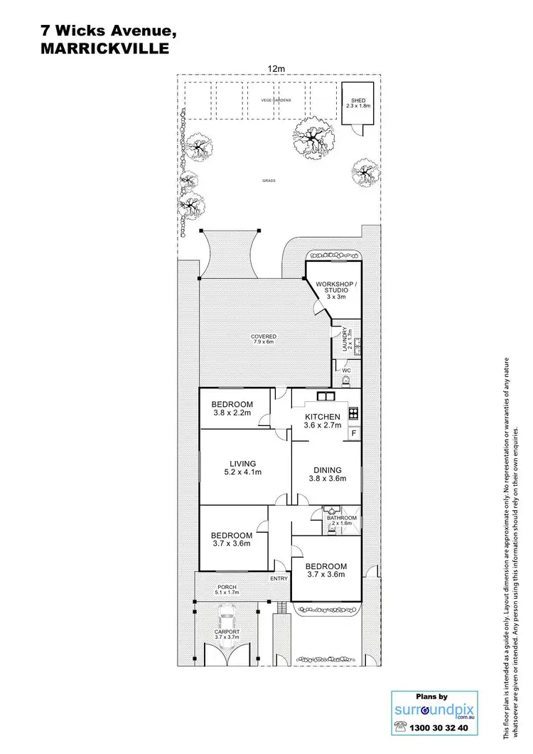 Floorplan of Homely house listing, 7 Wicks Avenue, Marrickville NSW 2204