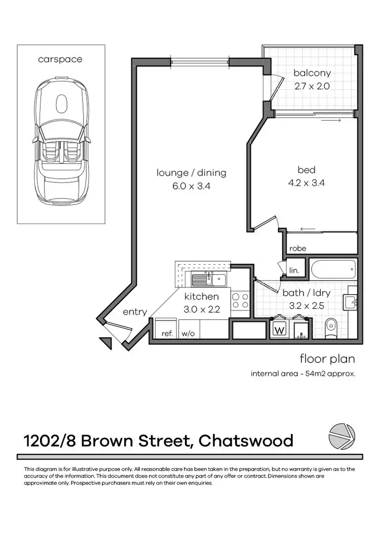 Floorplan of Homely apartment listing, 1202/8 Brown Street, Chatswood NSW 2067