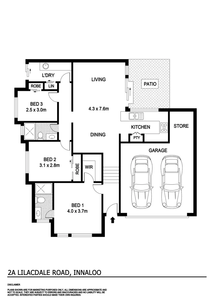 Floorplan of Homely villa listing, 2A Lilacdale Road, Innaloo WA 6018