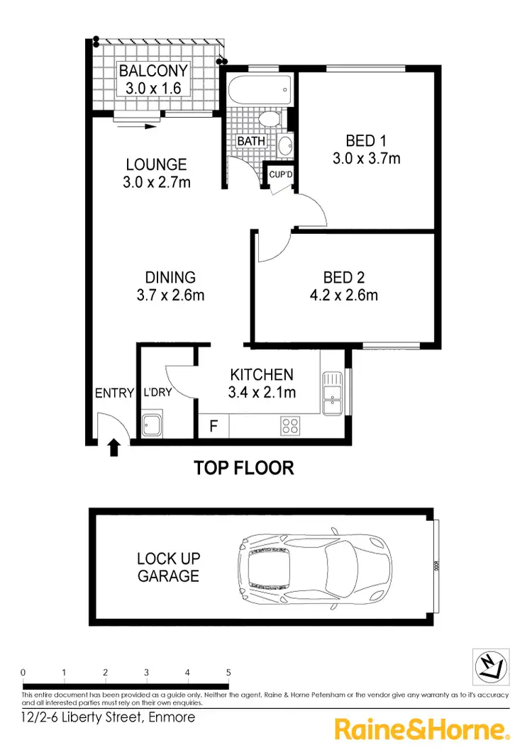 Floorplan of Homely apartment listing, 12/2-6 Liberty Street, Enmore NSW 2042