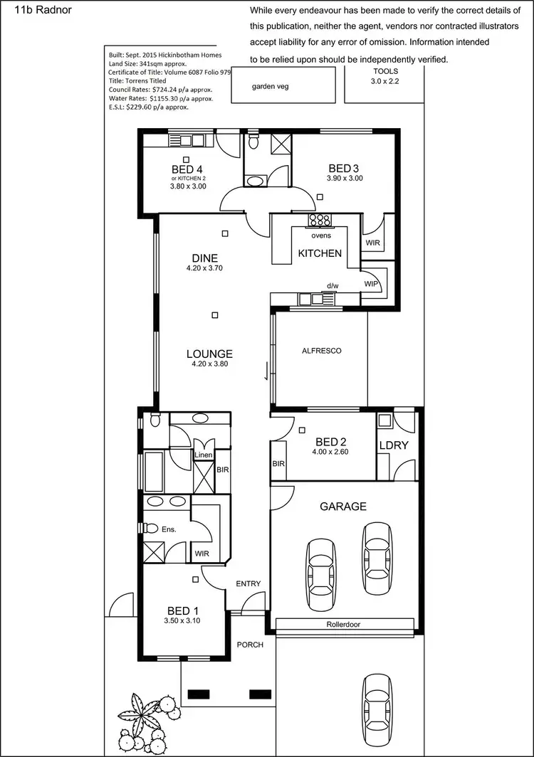 Floorplan of Homely house listing, 11b Radnor Avenue, Rostrevor SA 5073