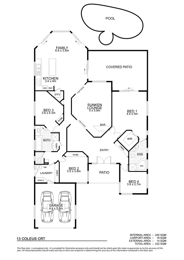 Floorplan of Homely house listing, 13 Coleus Court, Annandale QLD 4814