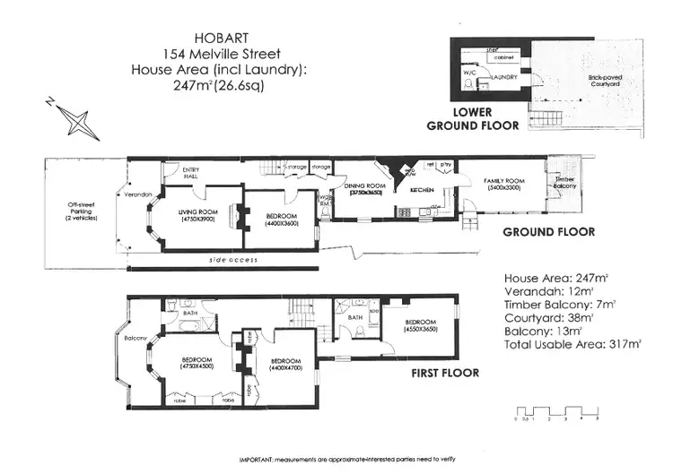 Floorplan of Homely house listing, 154 Melville Street, West Hobart TAS 7000