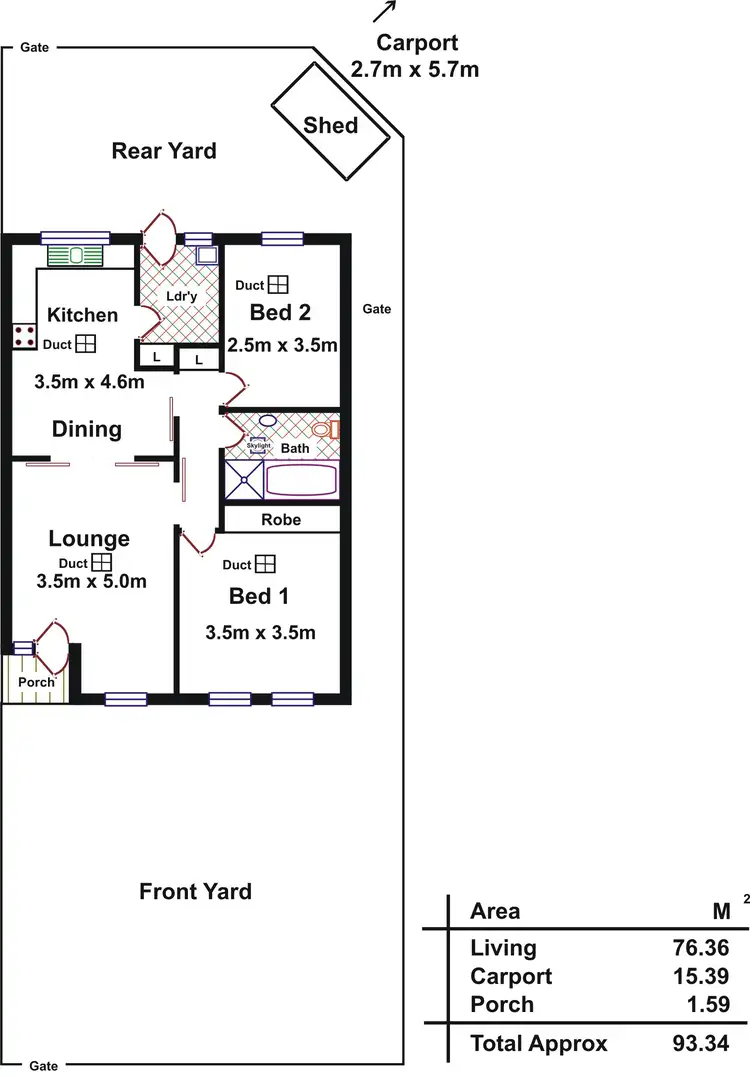 Floorplan of Homely unit listing, 1 / 22-24 Silkes Road, Paradise SA 5075