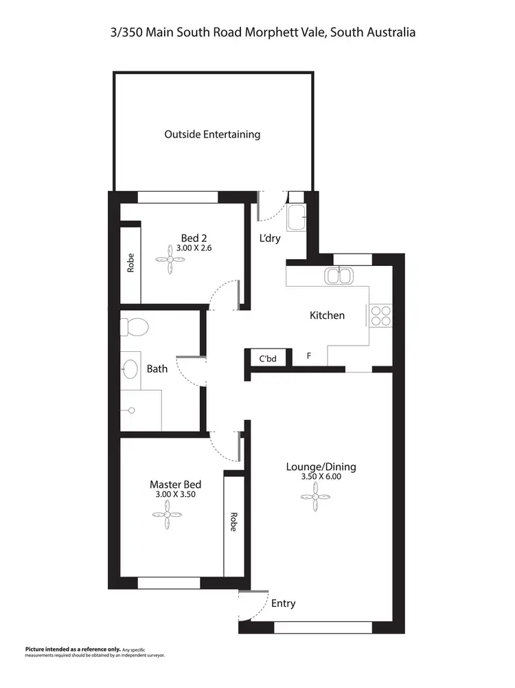 Floorplan of Homely unit listing, 3/350 Main South Road, Morphett Vale SA 5162