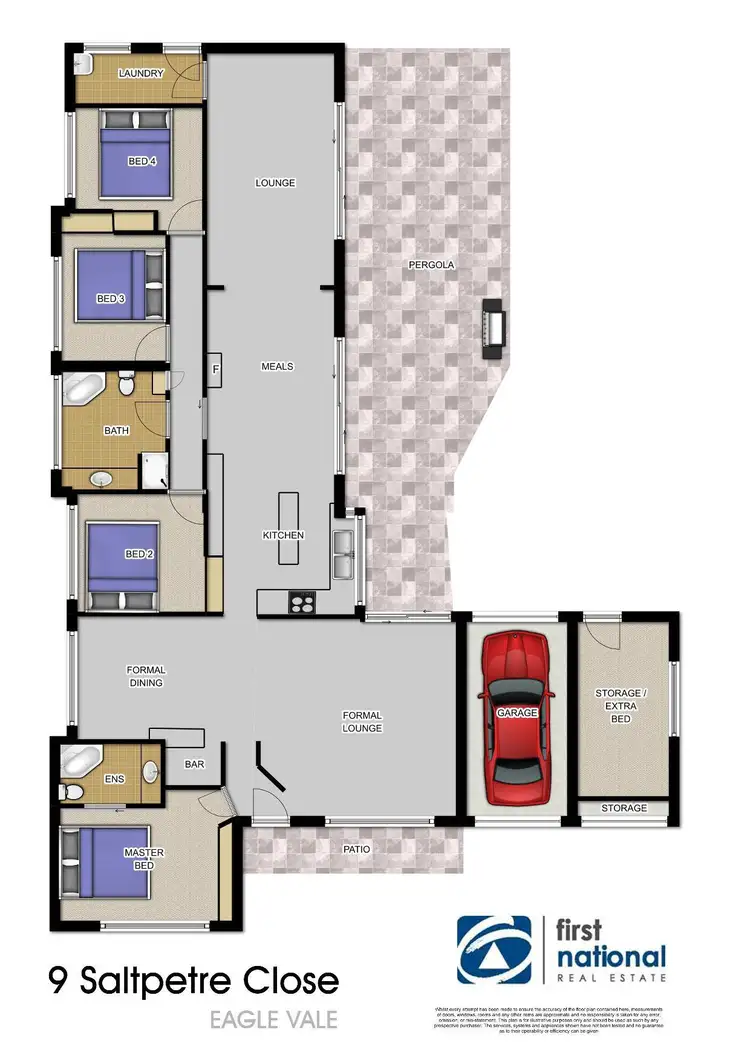 Floorplan of Homely house listing, 9 Saltpetre Close, Eagle Vale NSW 2558