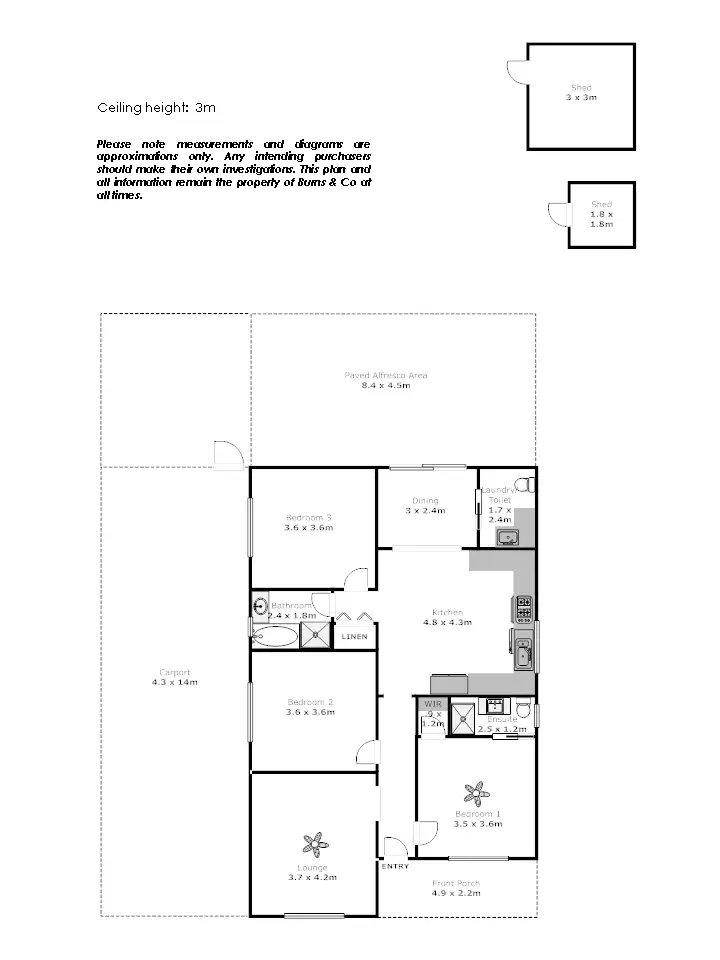Floorplan of Homely house listing, 6 Pine Street, Red Cliffs VIC 3496